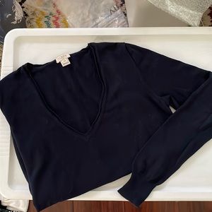 J. Crew factory cotton v-neck long sleeve sweater